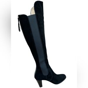 Adrienne Vittadini black suede boots size 8